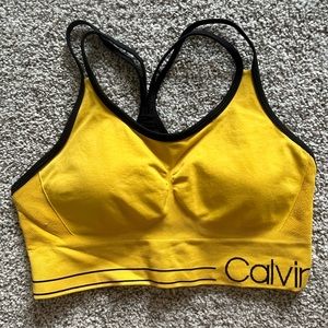 Calvin Klein Yellow Sports Bra